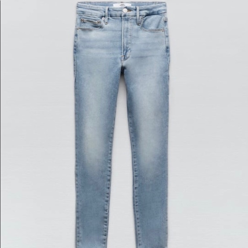 NWT GOOD AMERICAN/ZARA ZW JEANS HIGH RISE SKINNY
LIGHT BLUE - REF. 9863/069